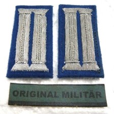 Bundeswehr Kragenspiegel Heer Technische Truppen MITTELBLAU f. Offiziere Uniform