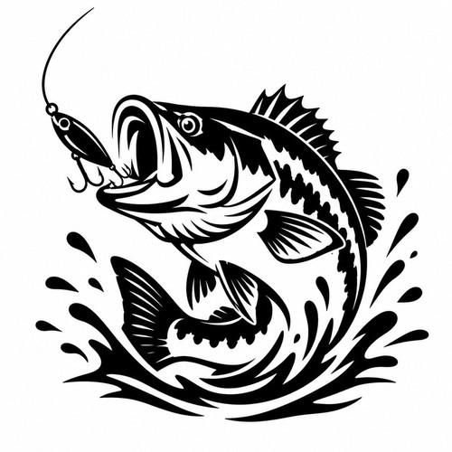 Autoaufkleber angel fisch - angel,