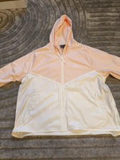Nike Trainingsjacke XL - Rosa Weiß - Sportjacke mit Kapuze