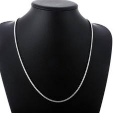 Massive Echt 925 Sterling Silber Schlangenkette 1-3mm Frauen Männer Kinder