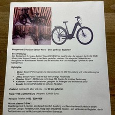 E-bike Neuwertig 60 km gefahren 