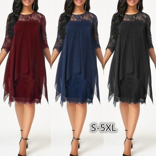 Damen chiffon midi - chiffon, –