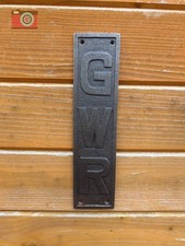 GWR Great Western Railway TÜRSCHILD, PLAKETTE, SIGN. Gusseisen. Vintage Style.
