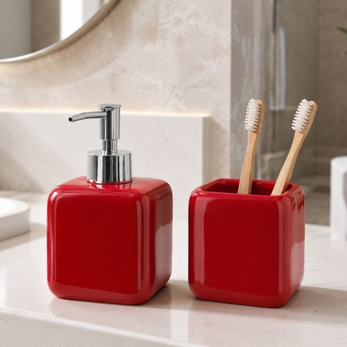 Baliv badaccessoire set rot - badaccessoire,