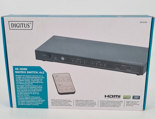 Hdmi matrix switch 4x2 - 4k,