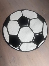 Fussball Teppich 1m Durchmesser rund Kinderzimmer Kinderteppich