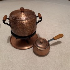 Fondue/ Glühwein Kupferset Vintage 80er Von Stöckli Schweiz- 2 Töpfe