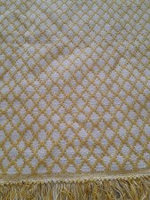 Webteppich Handgewebt Baumwolle Gelb 160x250 Sehr Gut Erhalten Teppich