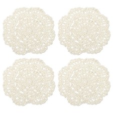 Gehäkelte Deckchen 4 Stk 4" -