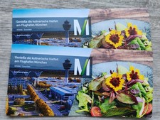 2 Gutscheine  Allresto Flughafen München Wert 25 Euro Einlösbar Gastronomie MUC