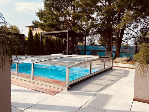 Gfk schwimmbecken überdachung - gfk,