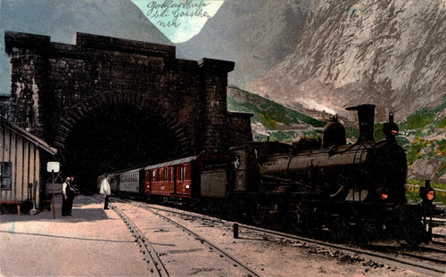 Eisenbahn gotthardbahn - ak,