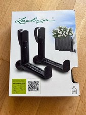 Lechuza Balkonkastenhalter schwarz 2er-Set | 19033 für 50er und 80er Balconera