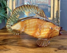 Glasfigur Fisch Skulptur Glas