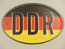 Blechschild DDR schwarze