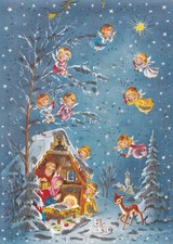 Liebevoll gestalteter  Krüger Adventskalender  Western Germany Nr. 851C 50er J.