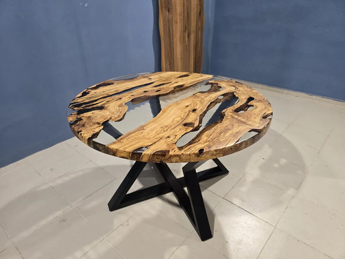 Klarer epoxidharz couchtisch - klarer,