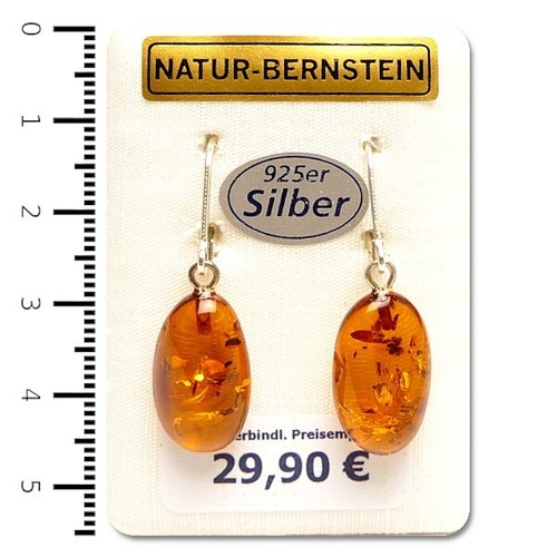 Natur bernstein ohrringe - natur,