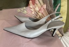 Tolle Lederpumps In Silber
