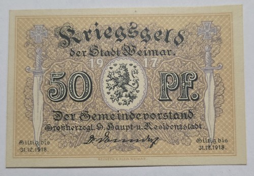 Notgeld weimar pfennig - notgeld, 50