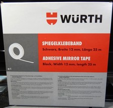 Würth Spiegelklebeband schwarz 12mm x 25m Klebeband Industrie Klebstoffe - neu