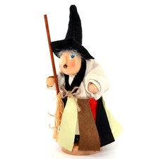 Räuchermännchen Hexe 19cm Rauchfigur Zauberin Walpurga Hexe Baba Jaga Märchen