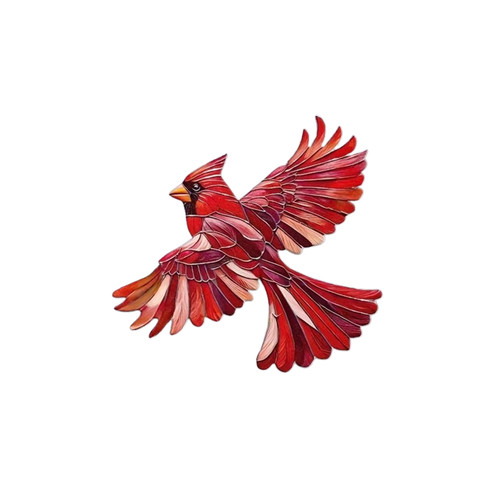 Red bird anstecker - red,