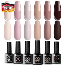 UV Nagellack Set 6 Farben nude