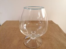 SANTI Murano Glas, 5 Cognacgläser aus Muranakristall Türkisfaden