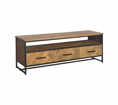 Teakholz massiv stahl design - stahl,