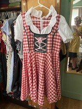 Beautiful Red Gingham Dirndl