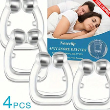 4 Stück Silikon Magnet Anti-Schnarchen Nasenclip Einschlafhilfe Gerät für Schnarchstopper