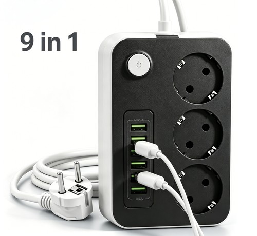 Fach usb mehrfachsteckdose - 3-fach,