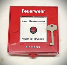 Türklingel Druckknopfmelder Türklingelknopf Feuerwehr Haustürklingel Feuer rot