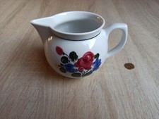 Kanne Krug Kruke Alpenflora Bauernblume handbemalt,Keramik glasiert