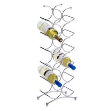 Weinregal aus Chrom Metall