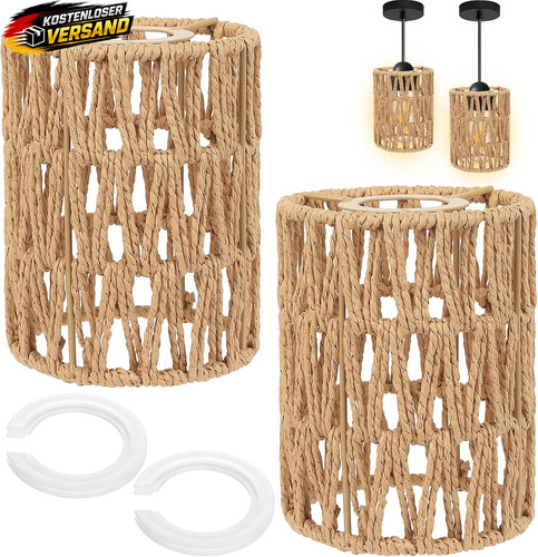 Rattan lampenschirm set - rattan,