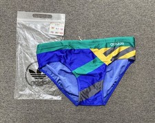 Vintage Adidas Badehose Trunk Slip 80s 80er Italy glanz nylon Hose Shorts