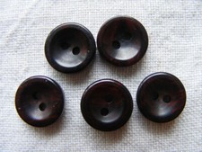 ca 1,2 cm 5 Stück Knopf Sammlung Set alt Knöpfe Bluse rot weinrot klein Hemd