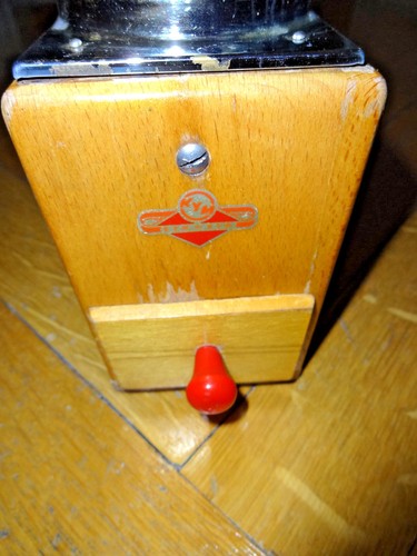 Antike holz kaffemühle kym - kaffemühle,