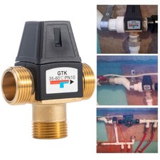 3-Wege Brauchwassermischer Mischautomat Trinkwasser Heizung 3/4" 1" AG 35-60°C