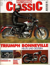 Zeitschrift Motorrad Classic #2 2001 Triumph Bonneville Kawasaki S2 Moto Guzzi