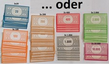 MONOPOLY 601 1009 .. GELD .. Ersatz Teile Scheine / sortiert