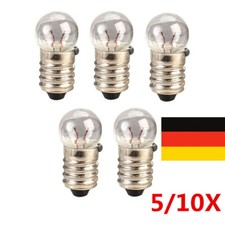 10 Stück E10 Taschenlampe Kleine elektrische Perle Glühbirne 0,3 A Glühlampe DE