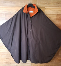 in sein mit Poncho von Ulla Popken - braun - Gr. 46 - Jacke-Mantel-Lagenlook