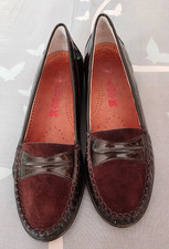 Damen Schuh Slipper Ballerina, Gr. 5 (38) von Sioux, braun, Lack, gut erhalten