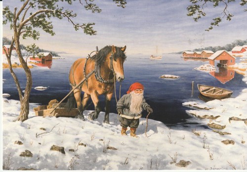 Künstler postkarte tomte - postkarte,, /