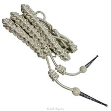 Echte britische Armee Offizier Aiguillette Silber Parade Militär Kleid Kordel NEU