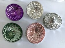 Schwimmschale Schwimmlinse Teelichthalter Schwimmkerzenhalter Bauernsilber Glas