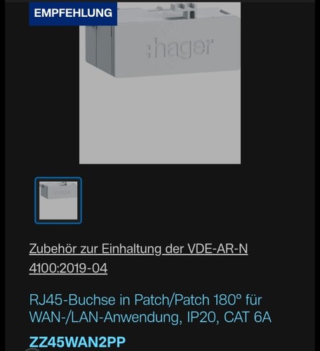 Hager zz45wan2pp rj45 - hager,